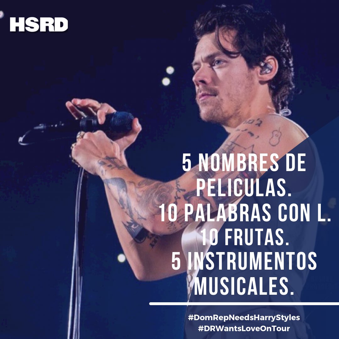 HStylesRD's tweet photo. ¡Seguimos, esto recién está empezando! Respondan con las palabras de la imagen de abajo, con cada palabra en tweets individuales, junto con #DomRepNeedsHarryStyles #DRWantsLoveOnTour https://t.co/u89pT1KJoM