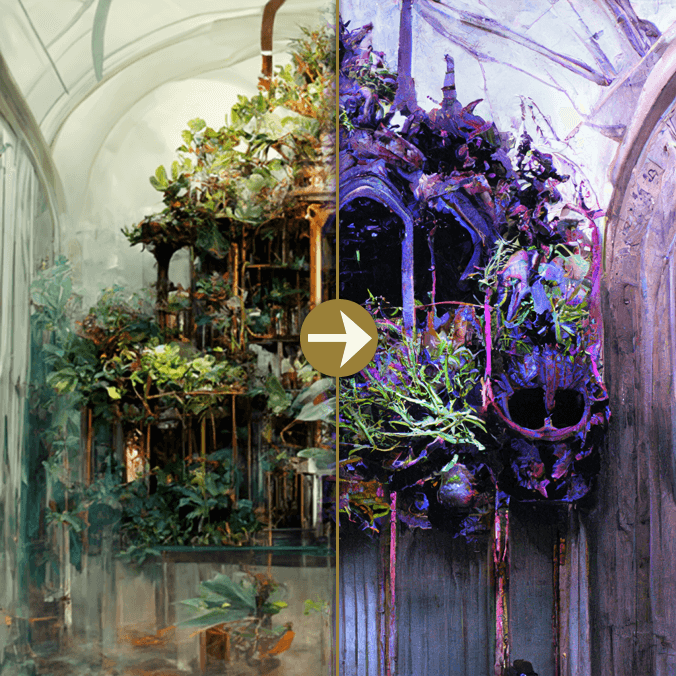 thecosmographia's tweet photo. collab w @eddietree imagines fantastical gardens
- nfts can be permanently transmuted w dark energy
- presale live with info at https://t.co/BP9fAVKFHe 
- @muratpak just grabbed one❤️ https://t.co/OkldvIeqsM