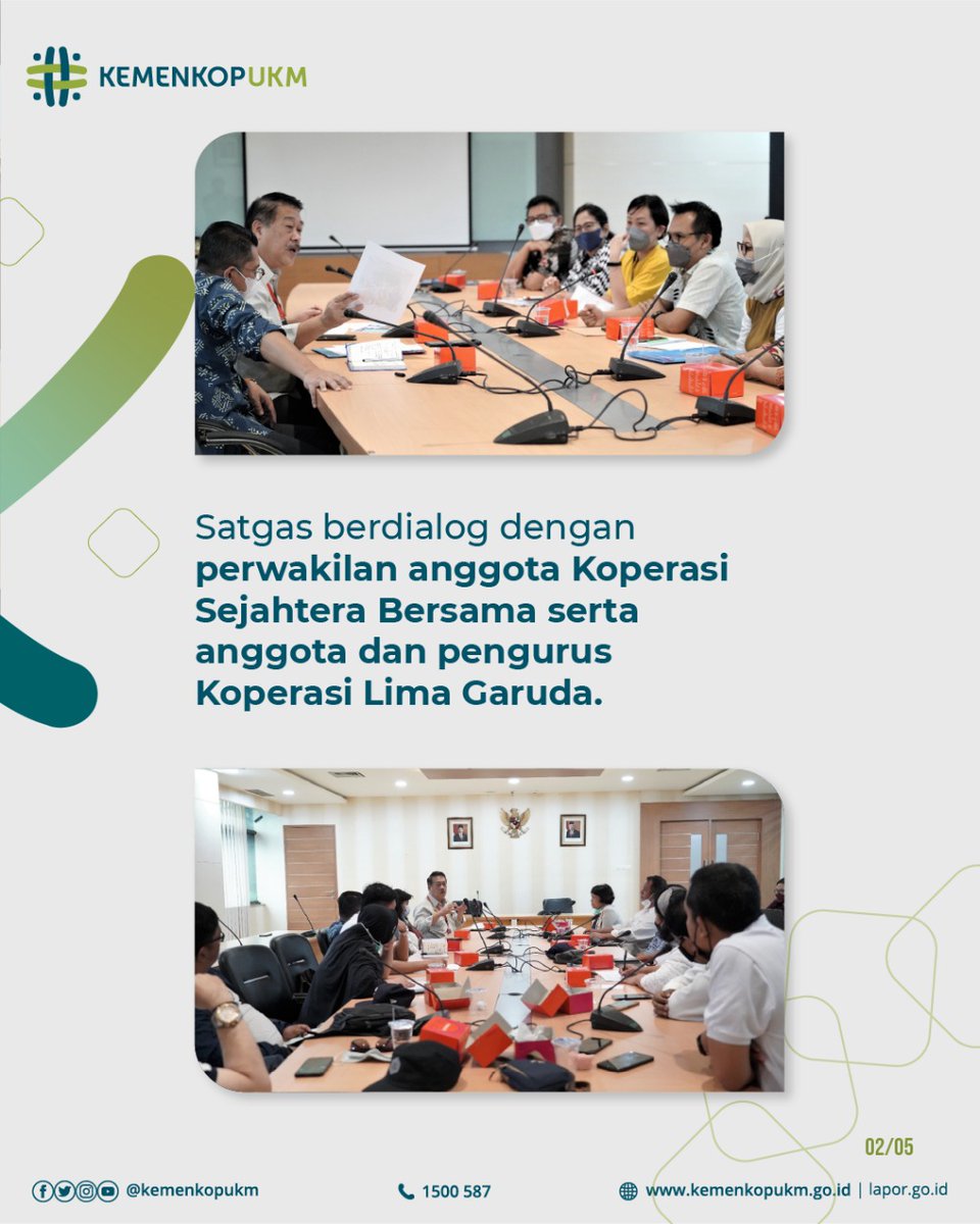 kemenkop_'s tweet photo. Ketua Satgas Penanganan Koperasi Bermasalah Agus Santoso memastikan akan meminta komitmen pengurus KSP bermasalah dan hak para anggota agar tetap terlindungi dan terjaga.

#KemenKopUKM
#UMKMBangkit
#KoperasiModern
#IndonesiaMaju https://t.co/IADnQCV8WJ