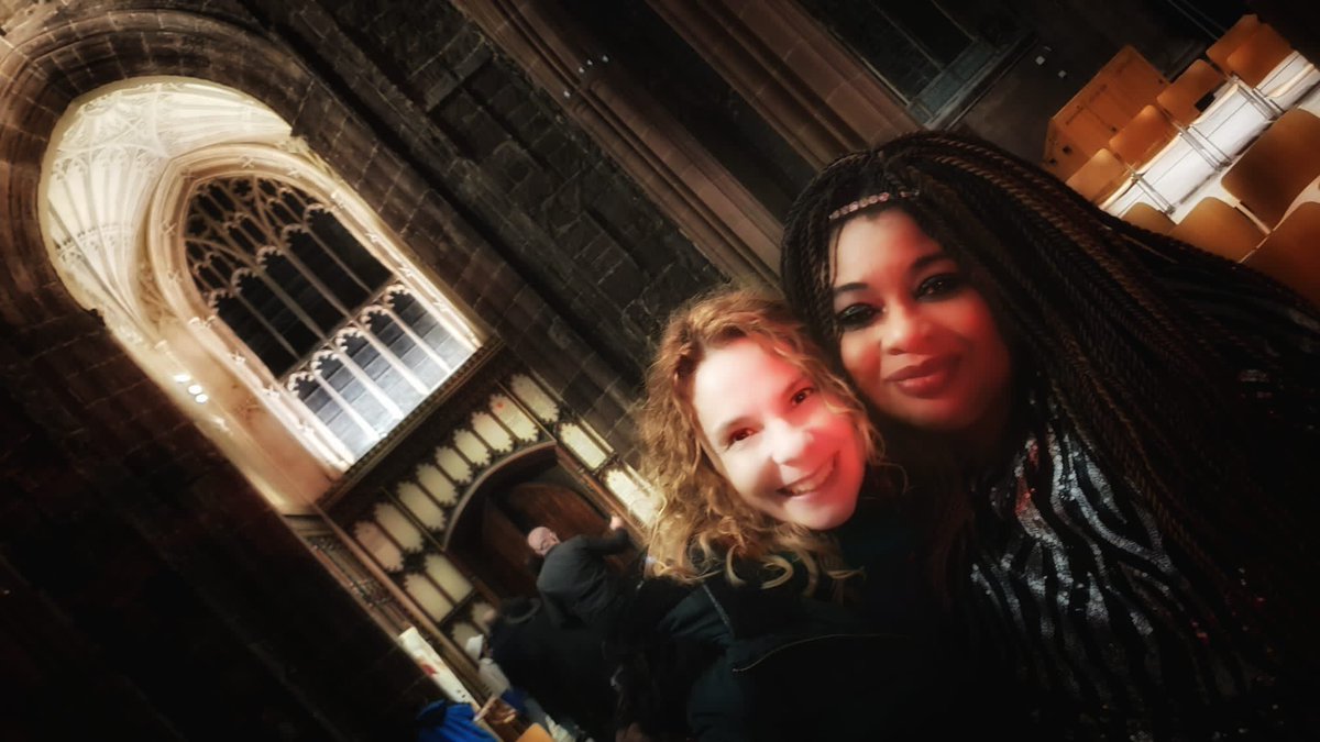 Zebra_carol's tweet photo. Lovely this pic taken by @YourMCR #OnTheBox @haykate other half after my hosting stint for the @EmMould Album launch at the @ManCathedral
Like Hayley says #SupportYourMates π https://t.co/6srSOfiZAj