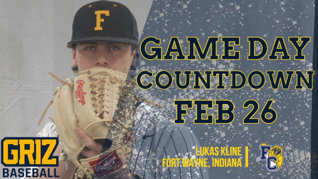 The Countdown continues-34 days until opening day. #34 Senior RHP Lukas Kline! #TEAMGRIZ <a href="/FCGrizAthletics/">Franklin Grizzlies</a>