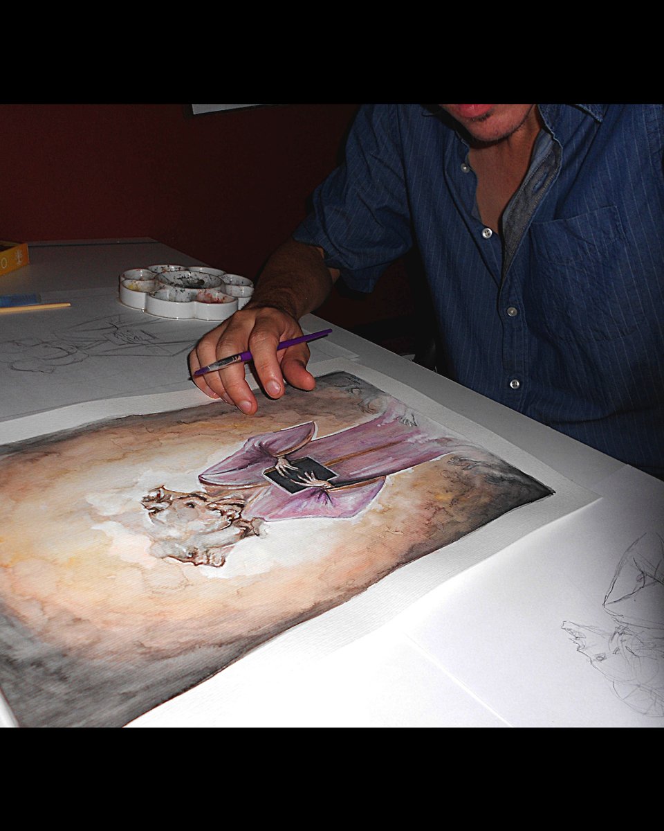 morlockstudio's tweet photo. Dantalion é um Poderoso Duque que aparece como um ser que tem inúmeras faces masculinas e femininas, cada uma com sólidos olhos brancos e falando línguas diferentes. 
#dantalion #goetia #arsgoetia #watercolor #HorrorArt #art https://t.co/HjPDbnDRQt