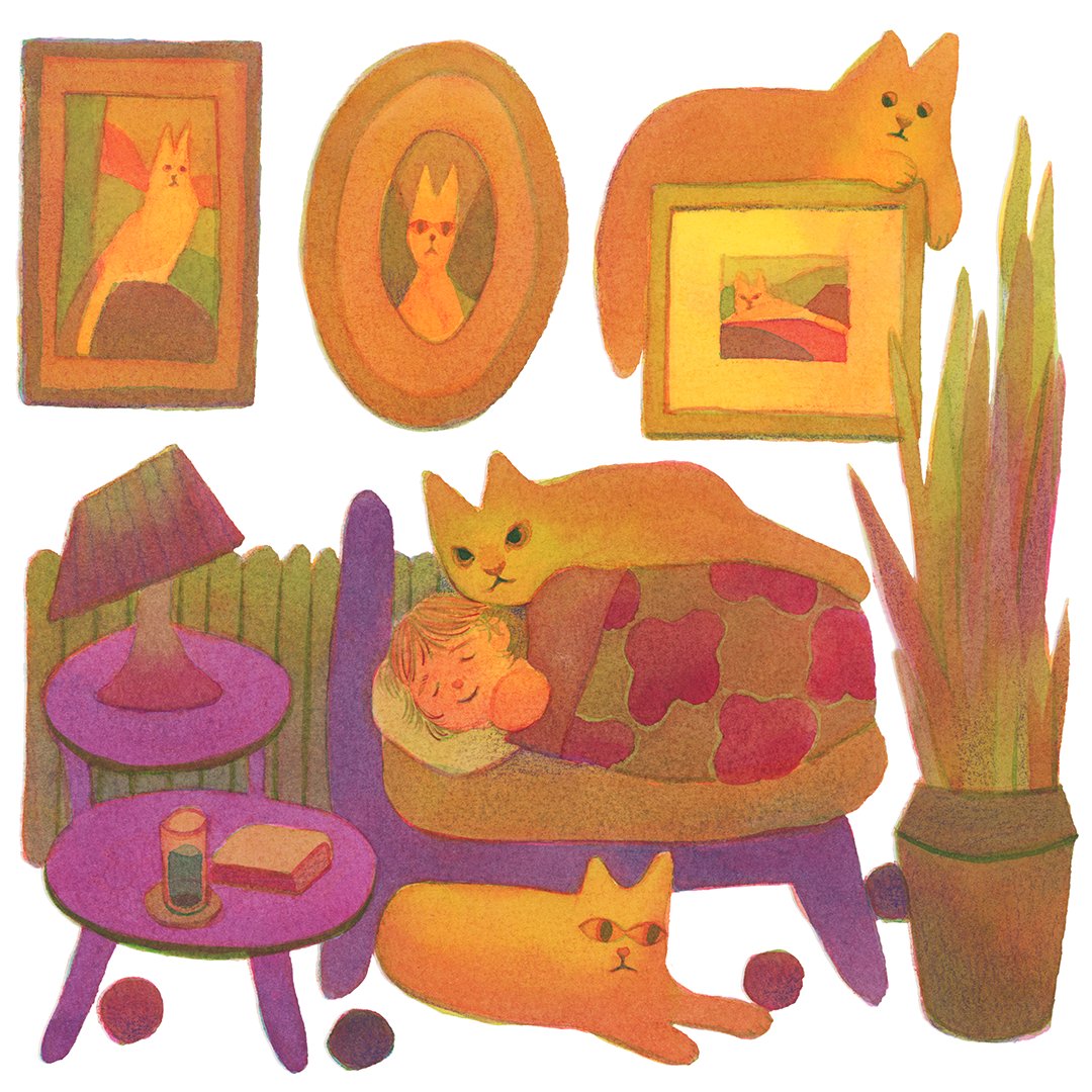 lissshooo's tweet image. on having three cats