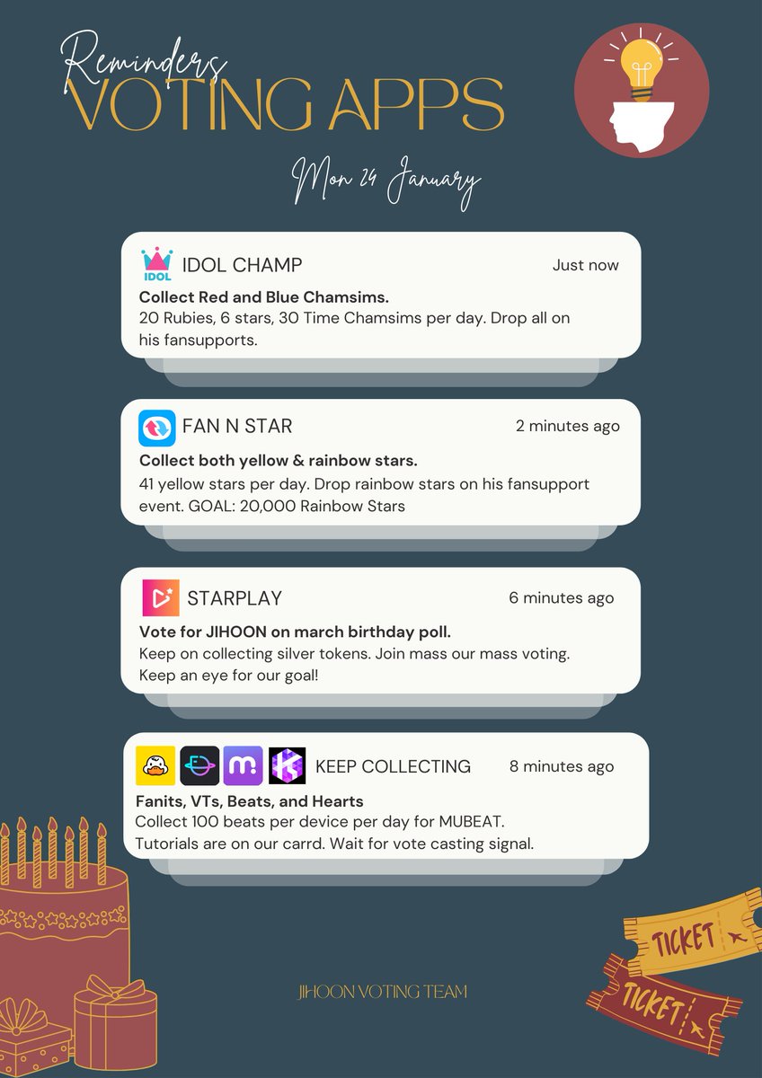 Jihoon_VT's tweet photo. [🎂] D-49 #JIHOON DAY!

Aiurs &amp; Teumes, see today's reminders! Drop, vote, and collect ❤️‍🔥 Visit our carrd for guides &amp; check #JVTPlans as often as you can.

🔗https://t.co/AbP9z69qsk
🔗For interested volunteers: https://t.co/C9B3Z0BgdJ

#지훈 #ジフン #트레저지훈 @treasuremembers https://t.co/rEvtqvyPoV