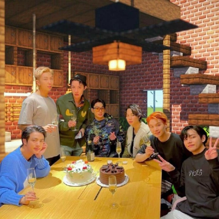 amordokook's tweet image. como o bts jogaria minecraft; a thread