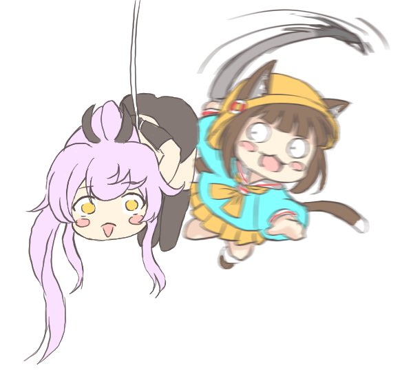 #女の子二人のイラストを貼る見た人もやる 