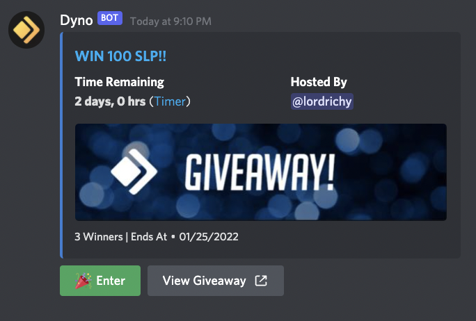 Axtronautes's tweet photo. SLP GIVEAWAY 💸

We are giving away SLP EVERY WEEK on our Discord Server 🎉

🏆 How to Win?

1. Like &amp; Retweet this post
2. Join our Discord https://t.co/uPVKOdKWq1 
3. Head over to #giveaway to enter

#AxieScholarship  #pegaxyscholarship #AxieinfinityScholarship #slp  #scholars https://t.co/yWnQsVdJj5