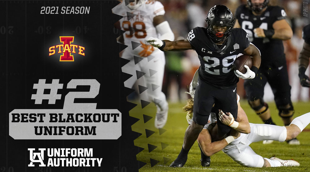 UniAuthority's tweet photo. #UniAuthority Best Blackout Uniform of the 2021 College Football Season:
2. @CycloneFB 

#UAAwards | @CycloneEQUIP https://t.co/SHinE3pSsQ
