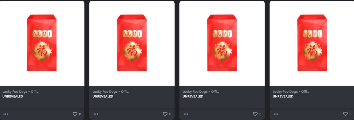 YoCrux_eth's tweet photo. I don't know exactly what these are, but I got 4 for free stealth drop! lol
@LuckyFooDogs LFG! https://t.co/CS1DPgMoXC