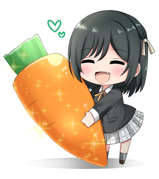 栞子ちゃんと新鮮なニンジン🥕🥕🥕🔖
#虹ヶ咲 
#R3_day2 