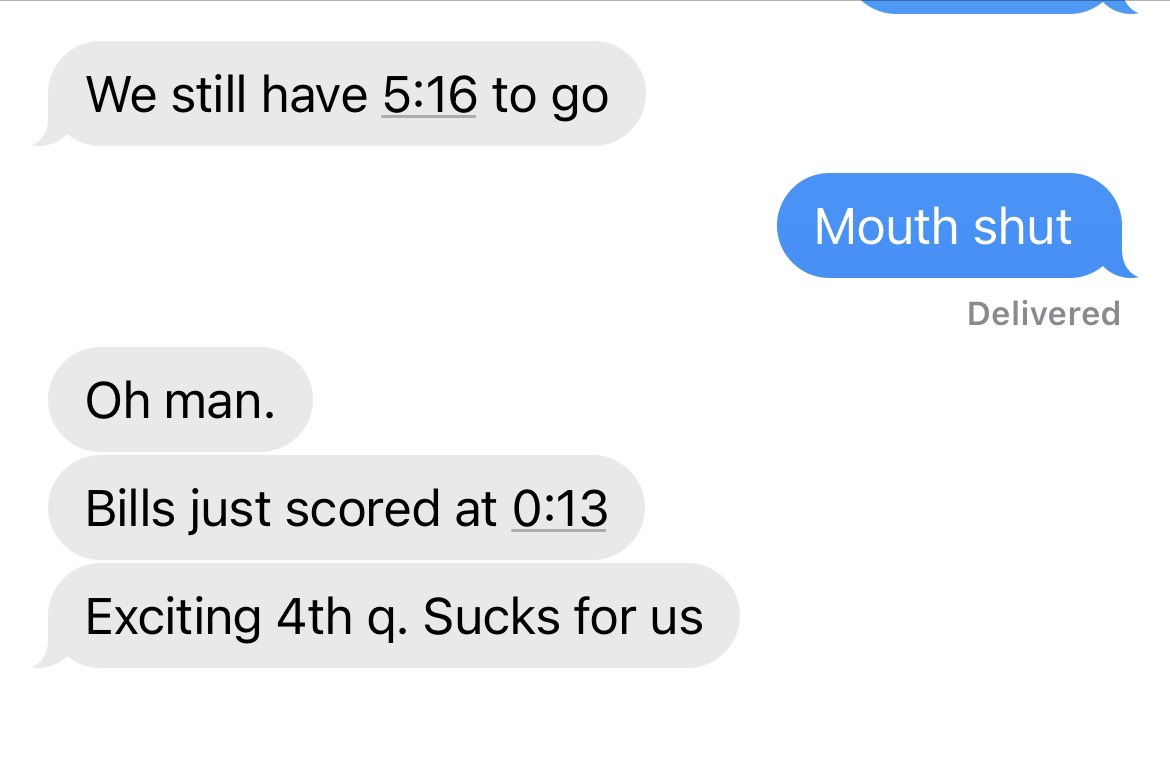 gregg_johnson's tweet photo. When your friend rooting for the Chiefs is 15 mins behind you and real time
#DontAnswerPhone https://t.co/LpGTUl3mvF