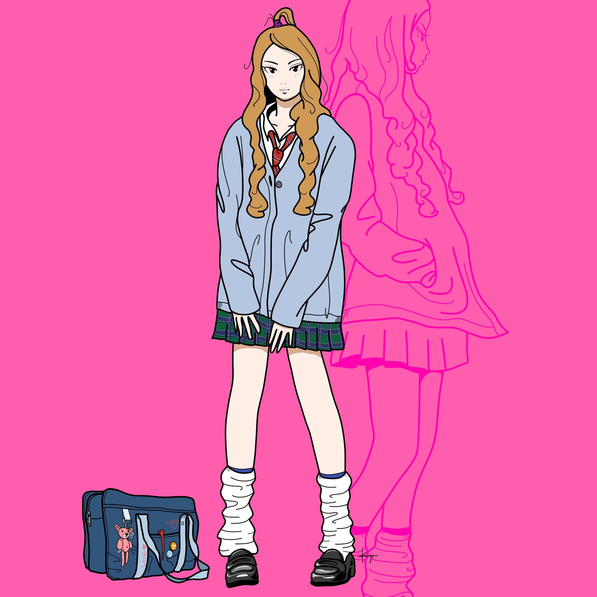 Ken5 先日 Up した平成コギャルコンビの左側のコ 横向きのコ の正面描いてみた Keiviコンテスト ギャルしか勝たん展inルミネエスト 女の子イラスト 絵描きさんと繋がりたい イラストレーターさんと繋がりたい かわいいと思ったらrt T Co