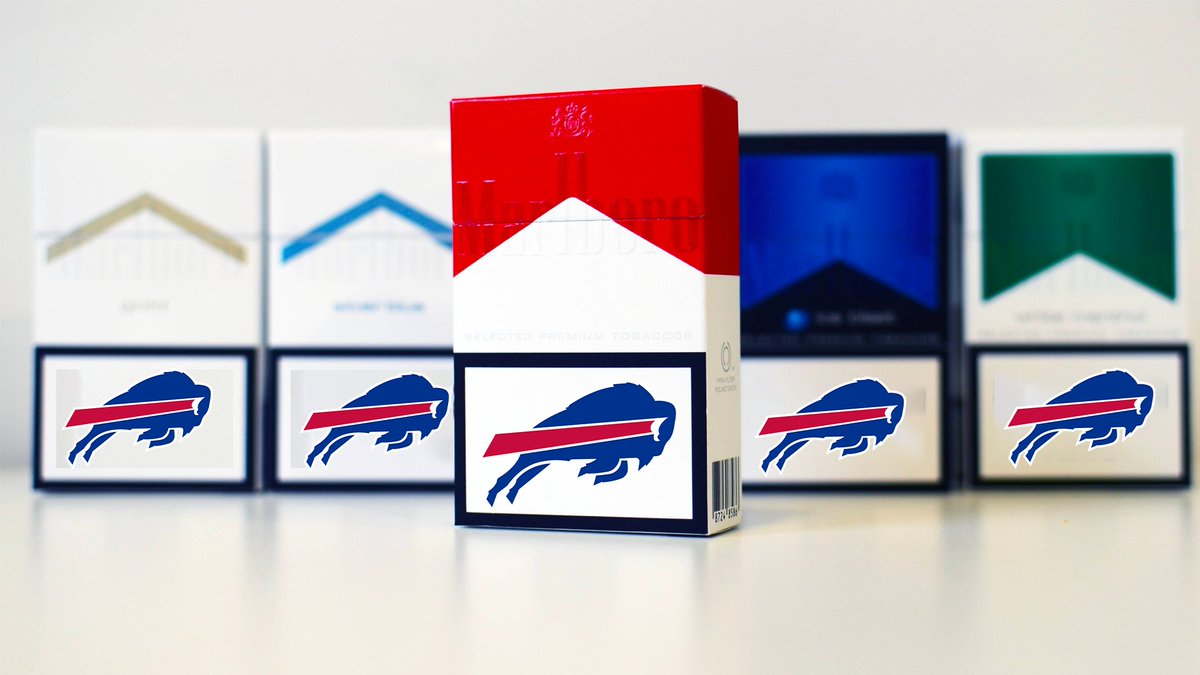 PioneersGG's tweet image. Marlboro just came out with a new flavor!

We're smokin' that Bills pack 😶‍🌫️