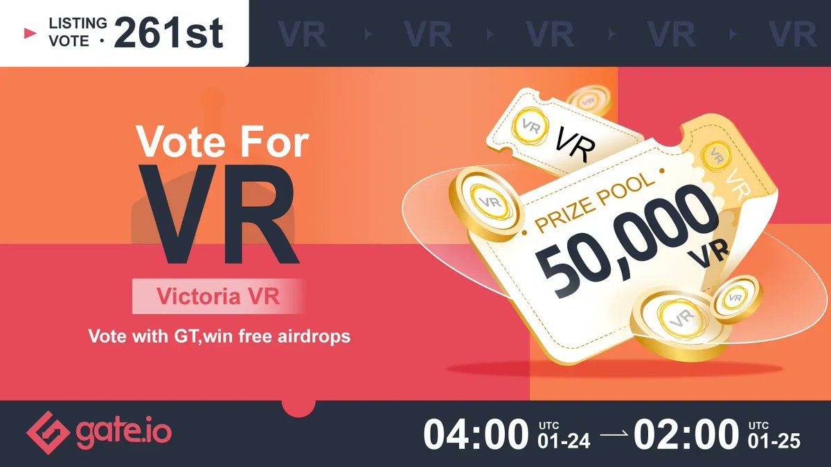 😍 Gate.io 261st Listing Vote: <a href="/VictoriaVRcom/">Victoria VR</a>

Time: Jan 24th, 04:00 - Jan 25th, 02:00 (UTC)
 
⭐Vote &amp; Share 29,550 $VR Airdrop
⭐A Total of 20,450 #VR Special Rewards
 
Join: gate.io/questionnaire/…
Vote: gate.io/poll/votelist/…
Details: gate.io/article/24941?…