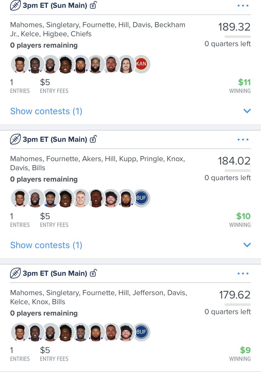 PerfectPicksDFS's tweet image. Unbelievable day of #NFL playoff games! Our members finished incredibly close w/ our top line, just a defense away from a huge cash! Still a great day overall - not even enough room to fit all the winners! DM to join us for the #AFC & #NFC ships next weekend! #DFS #NFLPlayoffs