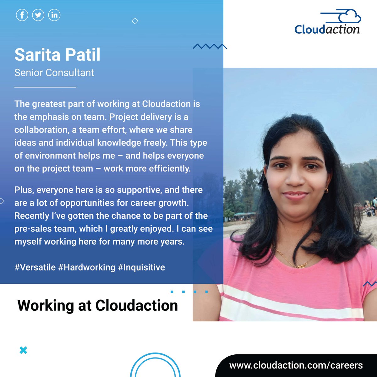 askcloudaction's tweet photo. Our culture is built on teamwork, collaboration, and community. 
 
Cloudaction employees make the best recruiters. Learn about our career opportunities at https://t.co/8qWgPo1bET. 
 
#DigitalTransformation #ITSM #BMCSoftware #ServiceNow #salesforce #cloudaction #askcloudaction https://t.co/ZzyOp4s3UQ