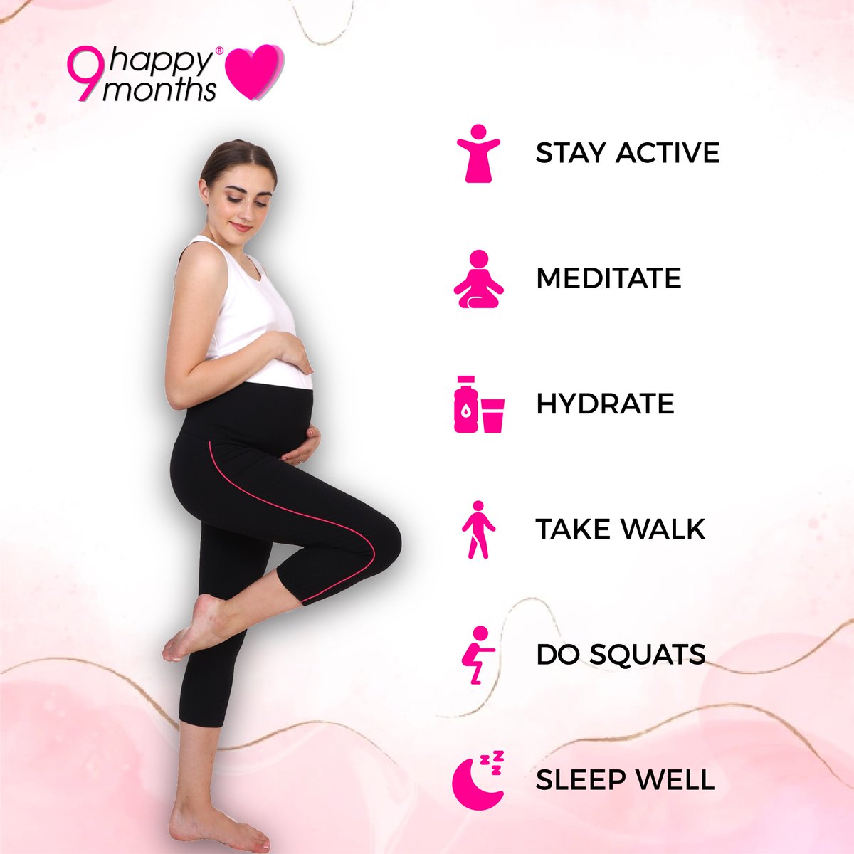 9HappyMonths's tweet photo. Some tips to help you prepare for Birthing - Stay Active; Meditate; Hydrate; Take Walk; Do Squats; Sleep Well

Visit us: https://t.co/KVy4pmfvdU

#9happymonths #maternitycloths #meditate #mummylife #motherandbaby #morningwalk https://t.co/AoLUaZkeCW