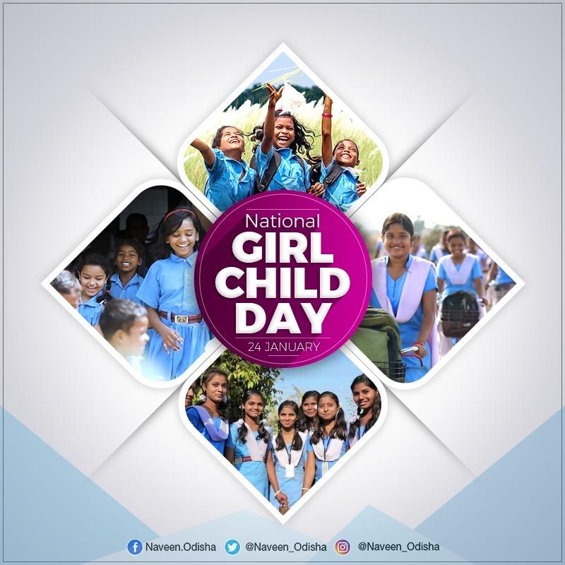 Naveen_Odisha's tweet photo. Girls are breaking boundaries and barriers posed by stereotypes and emerging as trailblazers in every field. On #NationalGirlChildDay, let’s celebrate their achievements and reiterate commitment to remove every barrier for them to realise their true potential. https://t.co/VPYzms11Pa