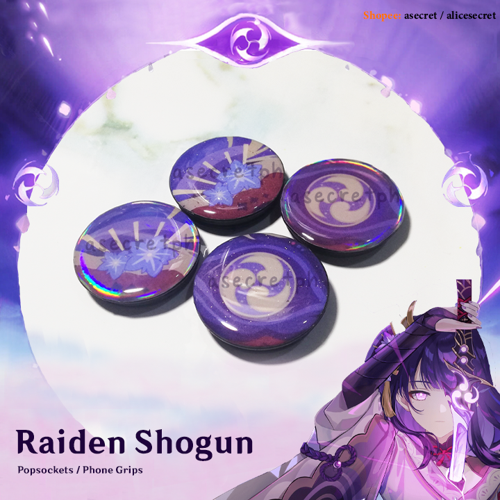 alyhcrafts's tweet photo. Raiden Shogun Popsockets ⚡

✨Finishes✨
~ Holographic
~ Glittered

Available on Shopee 💖
https://t.co/qh0aeowyKF https://t.co/b2CP1g92SG