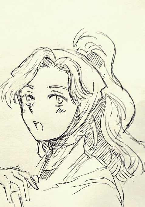 昼休みの落書き…あとでちゃんと描きたい🙂🙂 