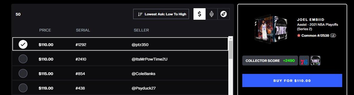 TopShot Live Challenge Tracker tweet media