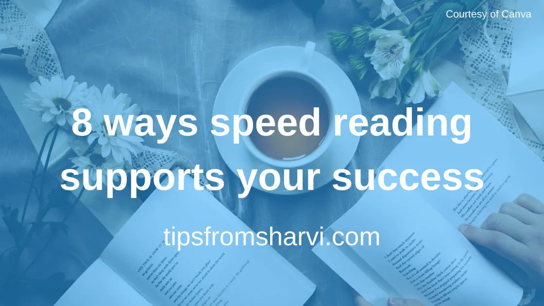 TipsFromSharvi's tweet image. #ad 8 ways #speedreading supports your success.

#readingtechniques (Full disclosure on my blog).

tipsfromsharvi.com/speed-reading-…