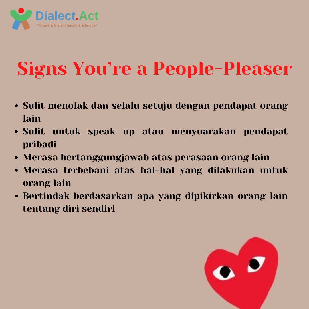DialectAct's tweet photo. Hi, Dialectors!✨
Dialectors, apakah kalian termasuk orang yang merasa sulit untuk mengatakan “tidak” kepada orang lain? Padahal, kalian merasa tidak ingin atau sangat menolak permintaan mereka. https://t.co/8szWcyUvvq