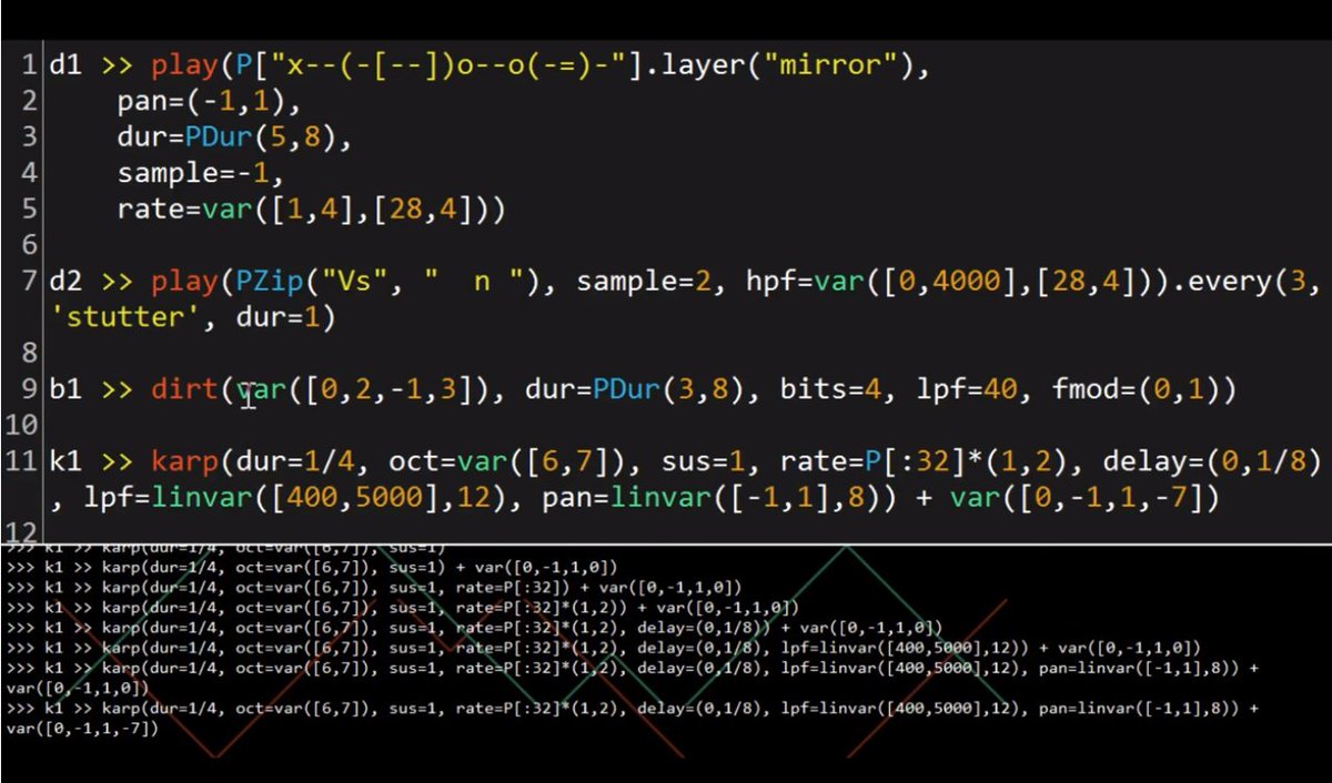 reaktorplayer's tweet image. FoxDot : bit.ly/2Pf0CDp Live coding with Python – Make music with Python and SuperCollider.