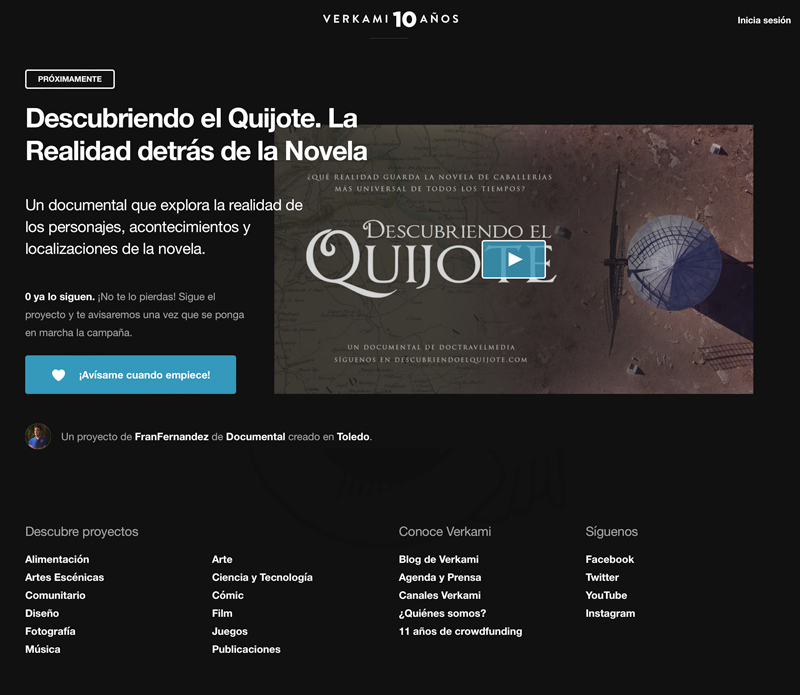 ⭐️ En 15 días arranca la campaña de mecenazgo para Descubriendo el Quijote en #Verkami 

👉 En nuestra web tienes todos los datos, números y presupuestos establecidos. Sin trampa, ni carton. 

👉 bit.ly/3Aqcmbz
#elquijote #quijote #enunlugardelamancha #documental