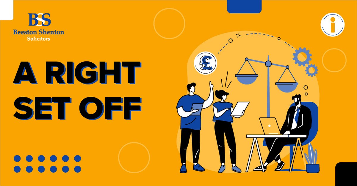 BeestonShenton's tweet image. A right of set-off is often claimed by parties where they have competing claims against each other. The right of set-off can act as a defence to part or the whole of a claim. 

Learn more in our latest blog: ecs.page.link/b4o1s

#Litigation #DebtCollection #SetOff #Claim