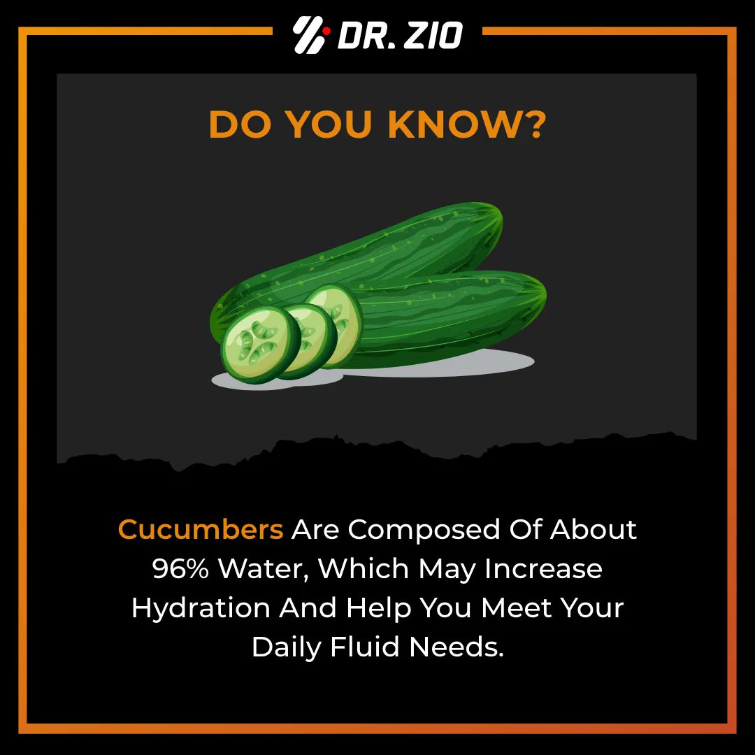 drziocure's tweet photo. Cucumbers are low in calories but high in water and several important vitamins and minerals. Eating cucumbers with peel provides the maximum amount of nutrients.

Download Our App
https://t.co/gQNdBZnthz
#drzio #bodyfitnes #factsoflife #fact #factsdaily #doyouknow #knowledge https://t.co/Fc9BRoNACV