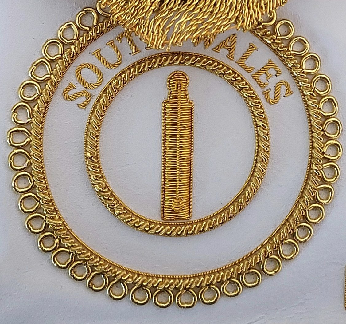 Bespoke Craft Aprons.. 
Aprons made with the finest leather, Bullion fringes and a Silk lined Pocket.
Ranks directly embroidered onto Apron like Grand Lodge Aprons. No Badges used, Triple embroidery. Hand stitched.
Enquiries...info@masonicdiariesandregalia.com