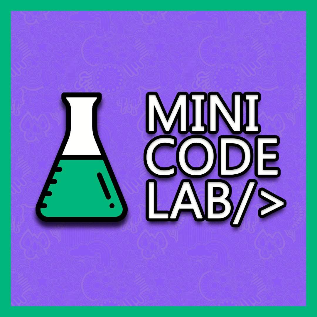 minicodelab's tweet image. ¡HOY NACE MINI CODE LAB!
Estamos orgullosos de lanzar por fin #MiniCodeLab, un lugar de encuentro de desarrolladores para desarrolladores en el que haremos directos, crearemos y divulgaremos contenido, artículos, guías y todo lo necesario para tu carrera como desarrollador/a.