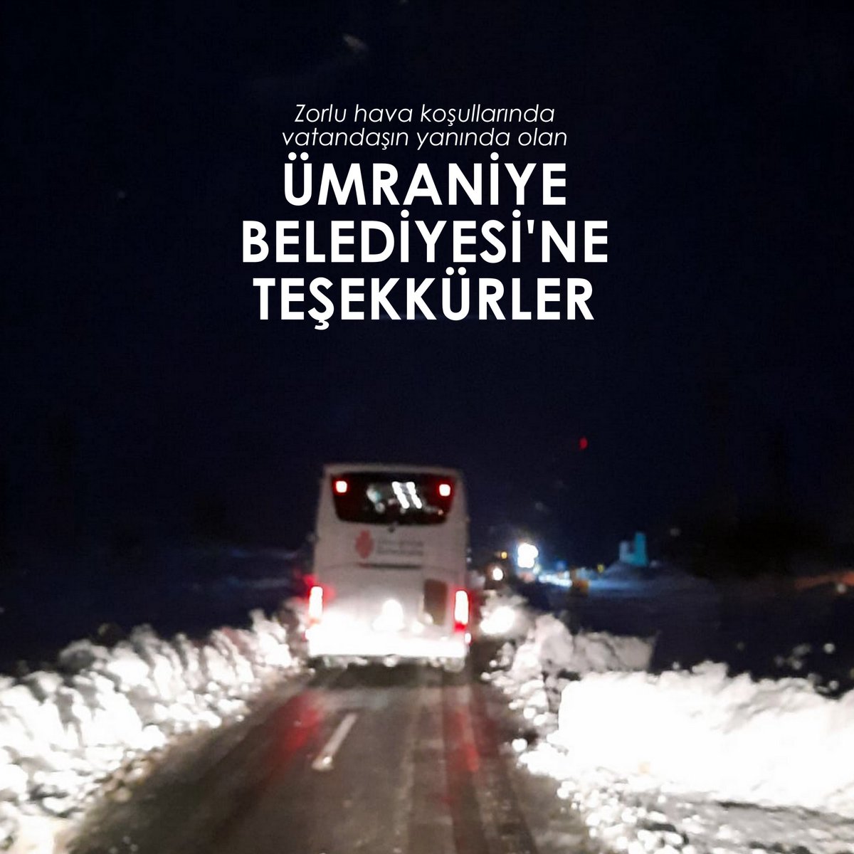 Zorlu hava koşullarında vatandaşın yanında olan Ümraniye Belediyesi'ne teşekkürler...

<a href="/umraniyebeltr/">Ümraniye Belediyesi</a> <a href="/ismetyildirimtr/">İsmet Yıldırım</a>