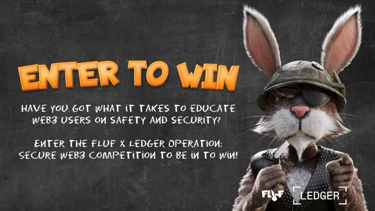 flufworld's tweet photo. 1)
#NFTGiveaway
Have you got what it takes to educate Web3 users on safety and security?
@Ledger's putting the Fluffle to the test!
Make an educational content piece, put it to the Fluffle for voting and you could be hopping away with some incredible prizes!
#FLUFXLEDGER https://t.co/qSL0ZmMbwH