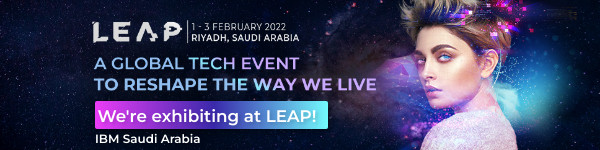 #IBM is a Gold Sponsor at #leap2022 being held in #saudiaarabia from the 1st to the 3rd of February 2022. Join us at the #IBM exhibition booth (H1.C15) to see the latest in #AI, #Cloud &amp; #Security.
Register on lnkd.in/esfVp2cX for your free pass.
