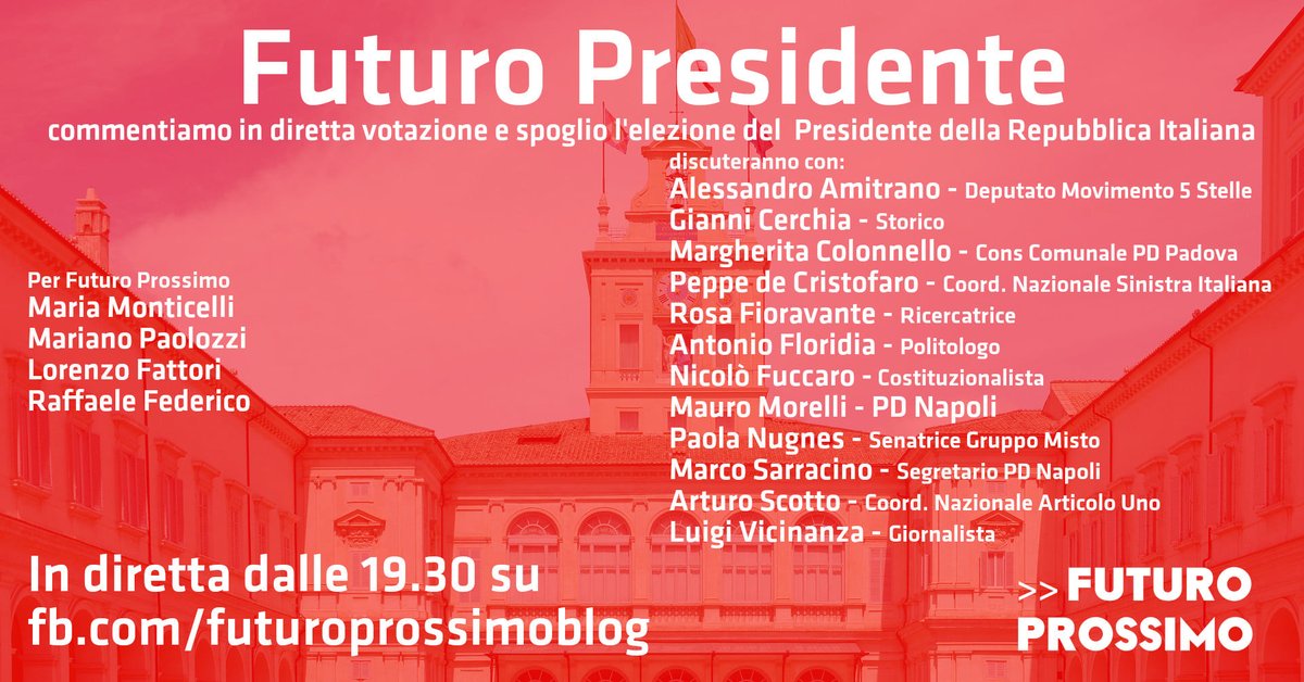 fp_ilblog's tweet photo. Si aggiunge ai nostri ospiti anche @NicoFuccaro. La squadra è pronta, ci vediamo alle 19:30 su Futuro Prossimo! https://t.co/wZALzVZ0w5