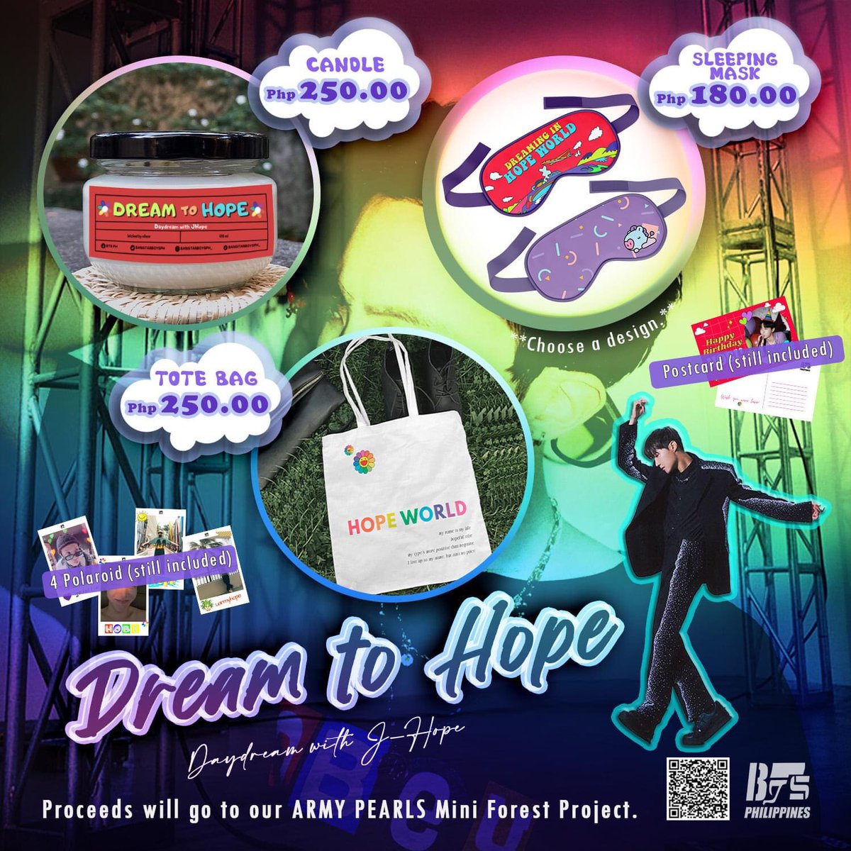 ✨🎂 Dream To Hope: Daydream with Jhope Birthday Project For A Cause🌞💜

*Proceeds of this project will go to ARMY PEARLS Mini Forest Project. 

📝Pre-order Form: tinyurl.com/DreamToHope
📆Pre-order Deadline: February 8, 2022

Thank you ARMYs 💜