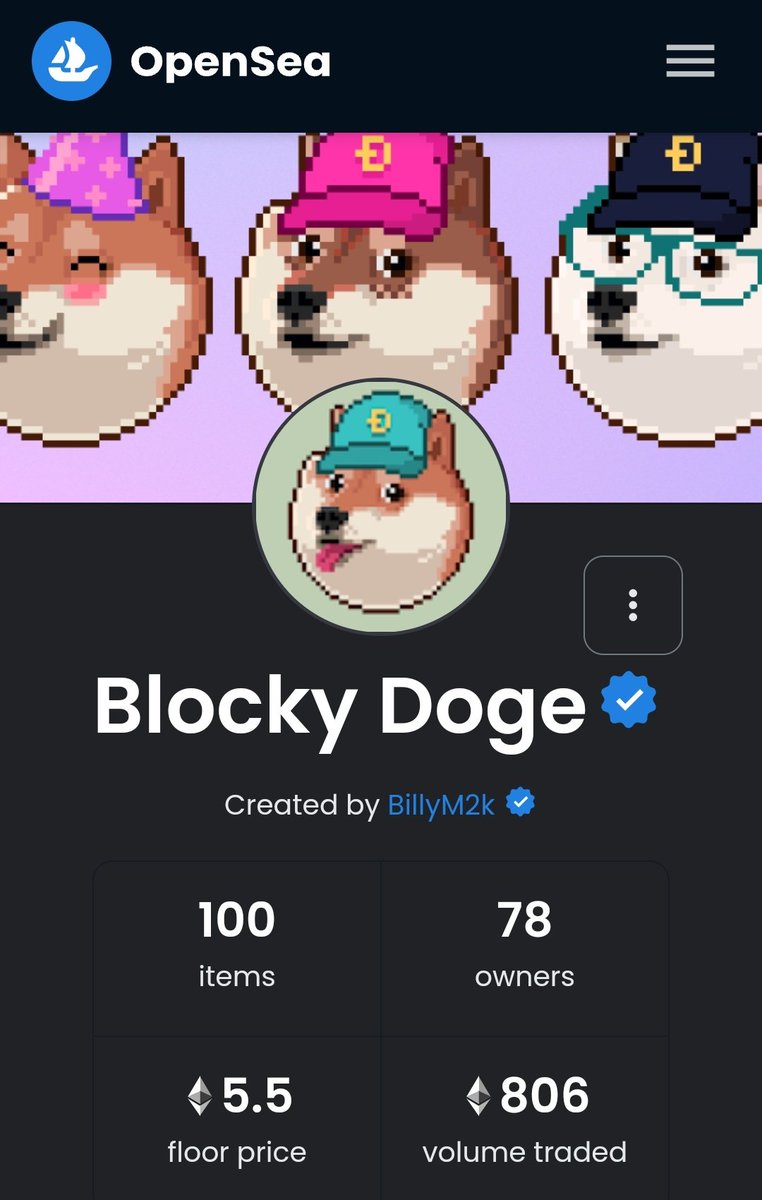 lupinbro's tweet photo. It's really amazing to see the @DogeBlocky OGs holding the 5-6 #ETH floor since weeks. There are just 100 created by the @dogecoin founder @BillyM2k 

Blockys are undervalued #NFT blue chips for longterm collectors. Just imagine when #dogecoin hype comes back. Few 👀 https://t.co/W9jsSQPFZF