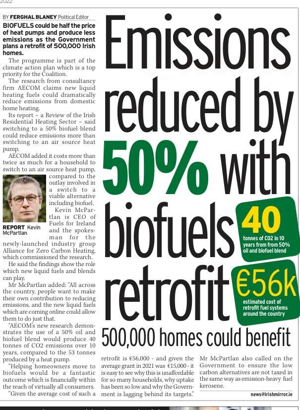 fuelsforireland's tweet photo. Today, Fuels for Ireland along with @OFTECIreland  and @UKIFDA, launches @tazchireland to highlight the critical rule which advanced, sustainable, synthetic and biofuels in can play in reducing greenhouse gas emissions from heating in Ireland https://t.co/s0KFC2IAtg