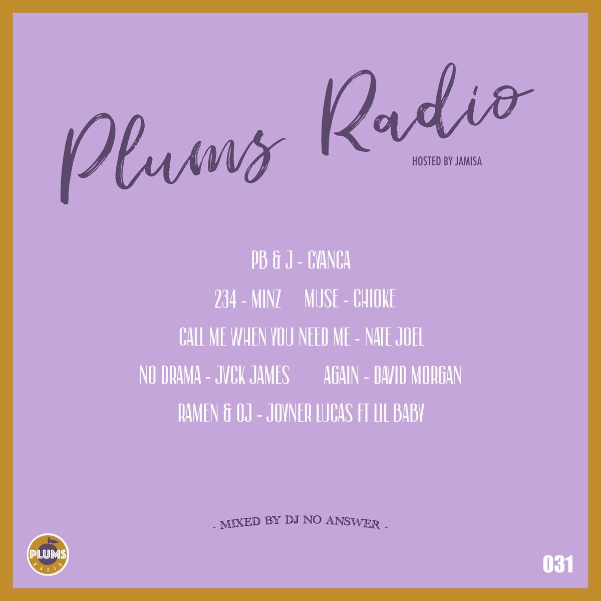 jamisaaa's tweet photo. New #PlumsRadio 031 🍾: “All Progress Matters” Hosted by me &amp; mixed by DJ No Answer. 

- enjoying the progress of each day
- last days of @NonLeagueUSA + more. 

SC: https://t.co/jdpZbekTKW 

Apple: https://t.co/IzSfxDMo0X 

Spread love &amp; eat your plums. https://t.co/e0bVR5db3P