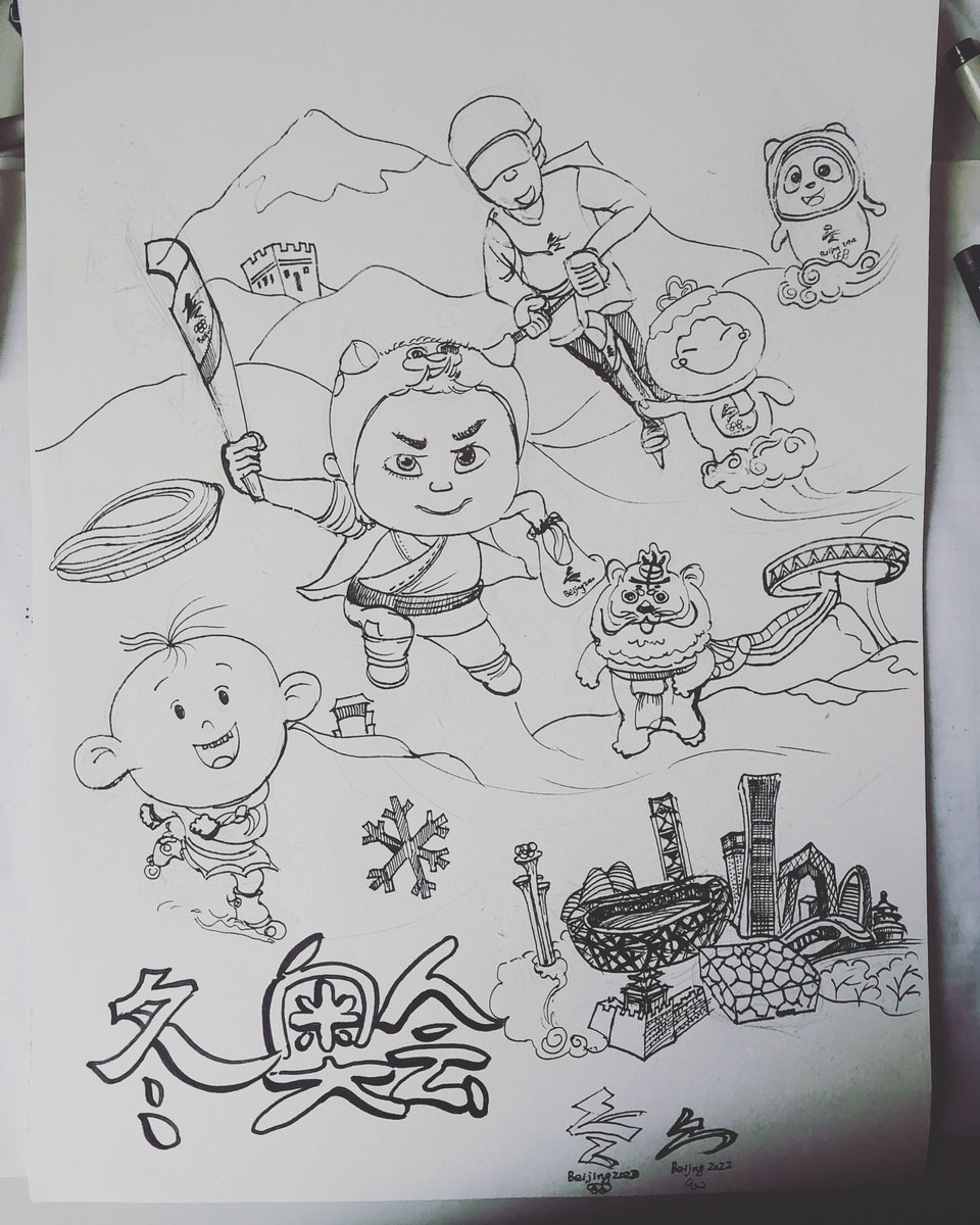 df2395979140's tweet photo. Beijing 2022 Olympic Winter Games drawing #art #design #2022 #beijing #sketch_daily #artwork #OlympicGames
#Olympic #arch_sketcher #painting #winter #sketchdaily #architecture #olympicwintergames #cartoon #skyline #architecture #海报设计 #Beijing2022 https://t.co/GrRwzf1Sn2