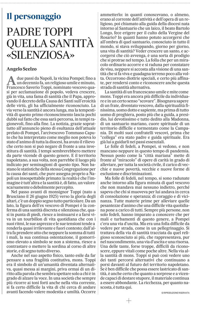 giupek1976's tweet photo. Quella di Francesco Saverio Toppi, francescano umile e mite, è una santità silenziosa, quasi da scovare. Il 20 gennaio Papa Francesco ha autorizzato la Congregazione delle Cause dei Santi a pubblicare il decreto sulle sue virtù eroiche. @angeloscelzo per @ilmattino di oggi https://t.co/5ADbdo28Nj