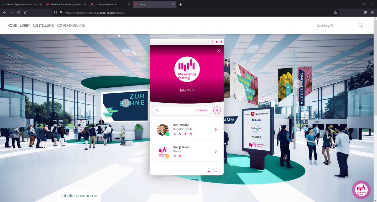 Okomo_com's tweet photo. Wir durften auch im neuen Jahr bereits eine erste virtuelle Messe mit OKOMO unterstützen: Life Science Start-up Day 
30+ Experten haben an den virtuellen Messeständen 
dank OKOMO zahlreiche Gespräche mit potenziellen Kunden und Partnern führen können.  

#customerexperience
#h2h https://t.co/lbwBeKhqB3