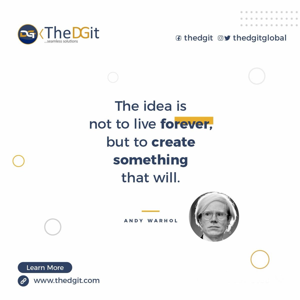 thedgitglobal's tweet photo. Sacrificing immediacy for posterity is usually the drive for businesses & their founders who want to change the world.
It's also usually an everyday reality, especially Mondays.
#motivationMonday #thedgit #technology #solutions #business #team #project
https://t.co/uj3sXM3UrB https://t.co/UJnsgHtJ88