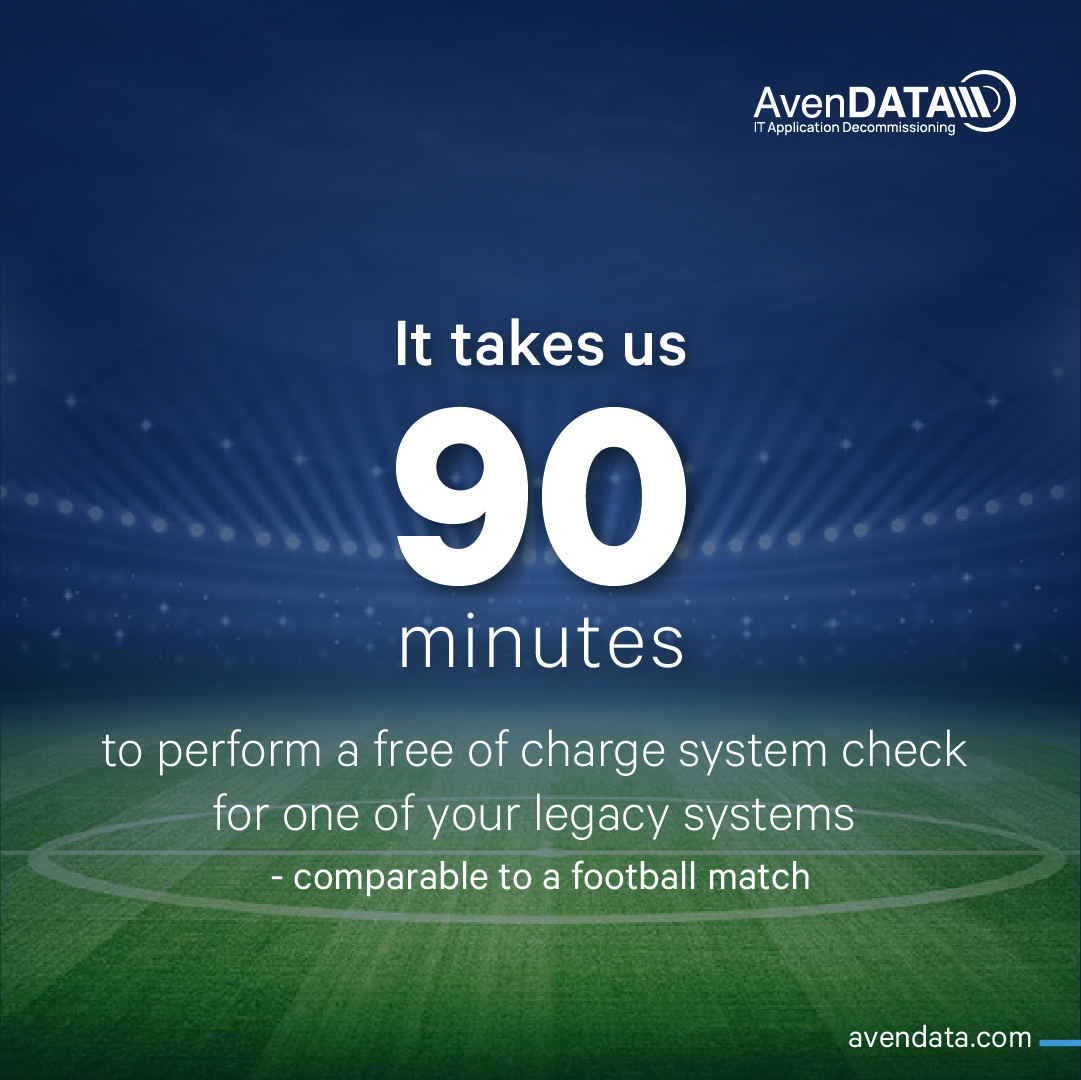 AvendataG's tweet photo. Do a free of charge system check with us for one of your legacy system! https://t.co/OKvgcmb00e
#applicationforretirement #decommissioning #carveout #legacysystem #datalifecyclemanagement #applicationretirement https://t.co/kZ9AumfBUa