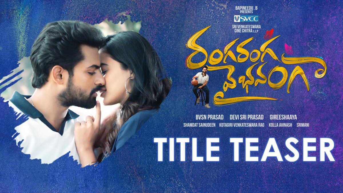 VaisshnavTrends's tweet photo. Andd Here it is
Recect Mega Sensation #PanjaVaisshnavTej 's nxt #PVT3 glimpse & titled as #RangaRangaVaibhavanga
๐ https://t.co/l8m2Hsg0mD
A Rock Star ๐ @ThisIsDSP Musical
@GIREESAAYA @SVCCofficial
Looking very forward for this one
Best wishes to entire team!! https://t.co/N4jpqivcTz