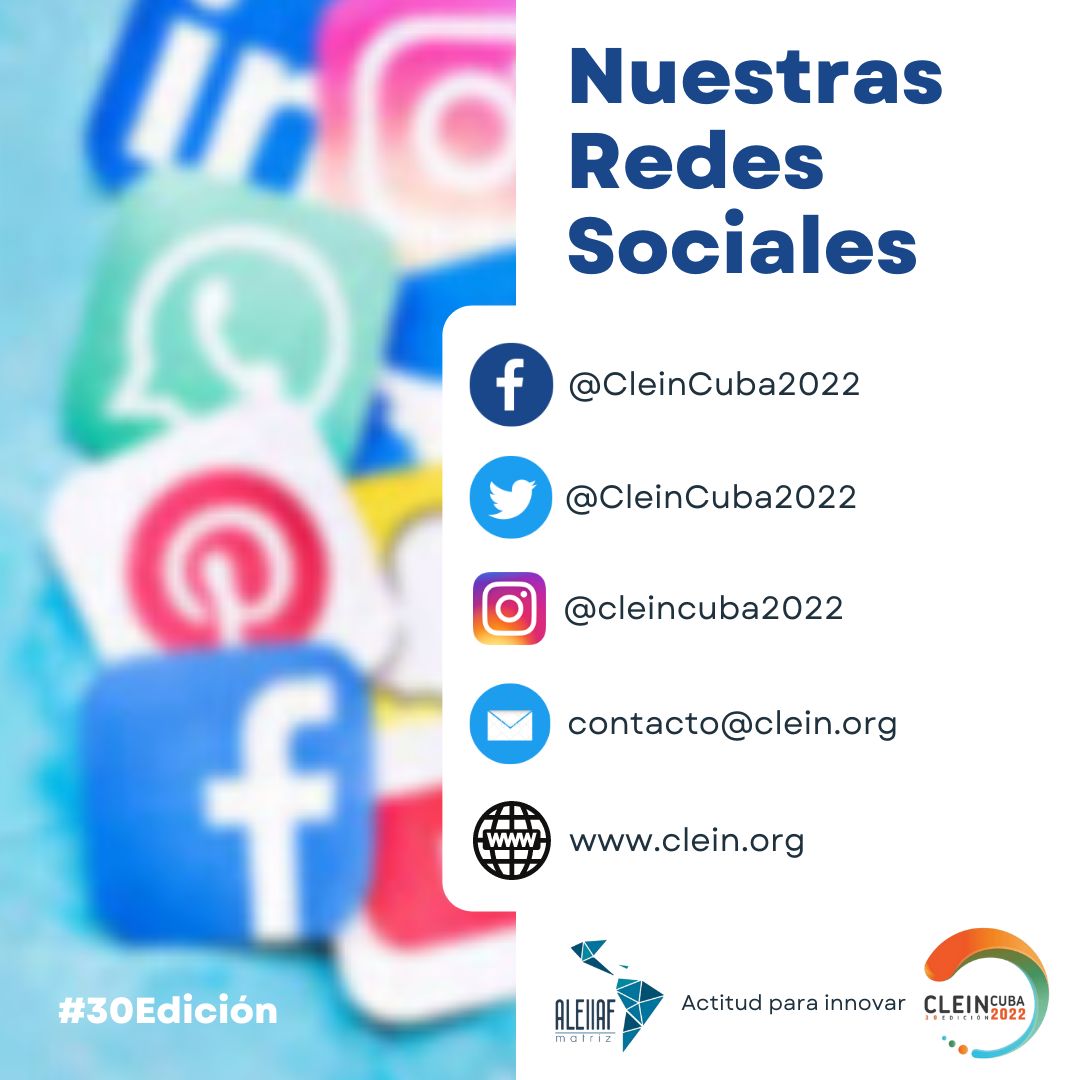 ¡Acá te dejamos los perfiles nuestros para que te puedas enterar de todo lo que tenemos preparado para este maravilloso evento <a href="/CleinCuba2022/">CleinCuba2022</a>! 🤩🔜
.
<a href="/aleiiaf/">ALEIIAF</a> este año viene con mucha #actitudparainnovar 🔥
.
.
.
#cleincuba2022 #Cuba #ingeniería #ingenieriaindustrial #Eventos