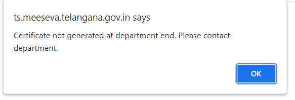 GBR559's tweet photo. @GHMCOnline I am not able to download the Birth Certificate from the Meeseva Center due to an error "Certificate not generated at department end. Please contact department" even though the certificate is verified from the GHMC. Ack Number: 202103004043. Kindly do the needful https://t.co/KNnb8gNI1V
